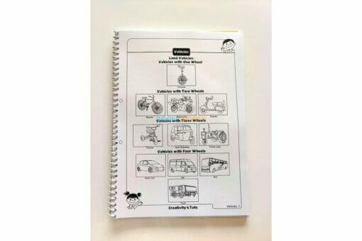 Vehicles Worksheets with Craft Materials