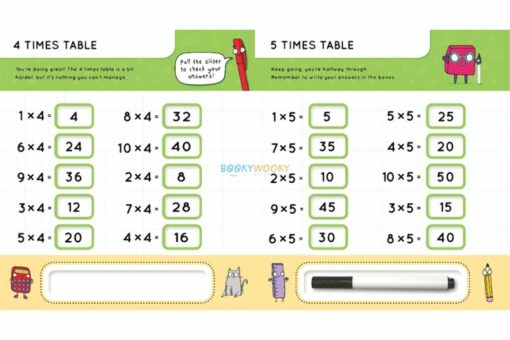 Times Tables Slide to revel the answers 9781838527082