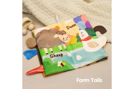 Farm Tails Baby Plush Book with Animal Tails