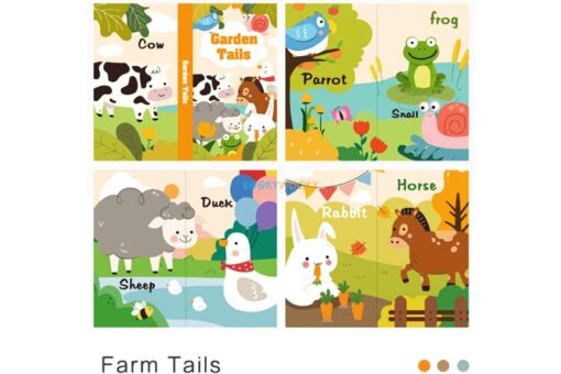 Farm Tails Baby Plush Book with Animal Tails