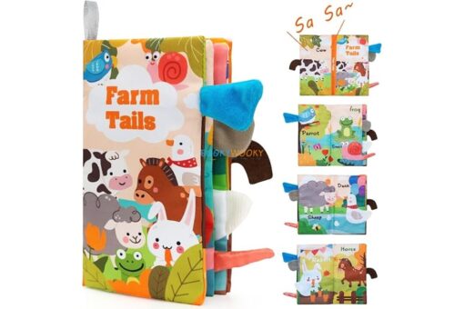 Farm Tails Baby Plush Book with Animal Tails