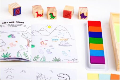Dinosaur Stampers Activity Kit with Stamps and Ink Pad inside