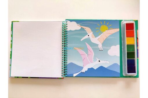 Dinosaurs Fingerprint Activity Book with 7 Paint Pads 9781802497861
