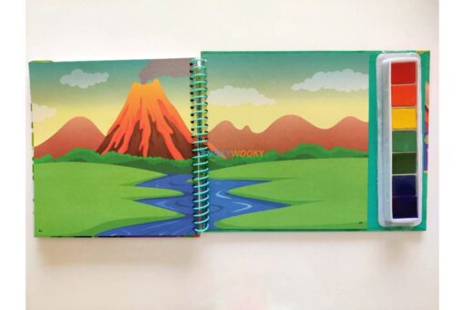 Dinosaurs Fingerprint Activity Book with 7 Paint Pads 9781802497861