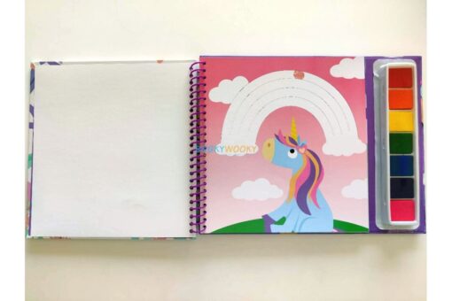 Unicorns Fingerprint Activity Book with 7 Paint Pads 9781802497878