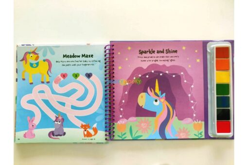 Unicorns Fingerprint Activity Book with 7 Paint Pads 9781802497878