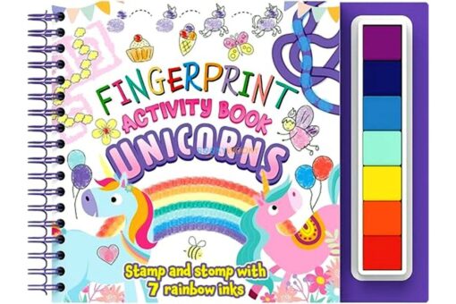 Unicorns Fingerprint Activity Book with 7 Paint Pads 9781802497878
