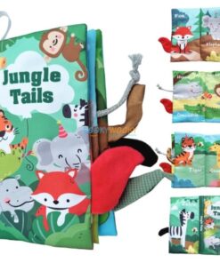 Jungle Tails Baby Plush Book with Animal Tails