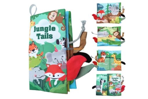 Jungle Tails Baby Plush Book with Animal Tails