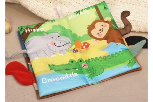 Jungle Tails Baby Plush Book with Animal Tails2