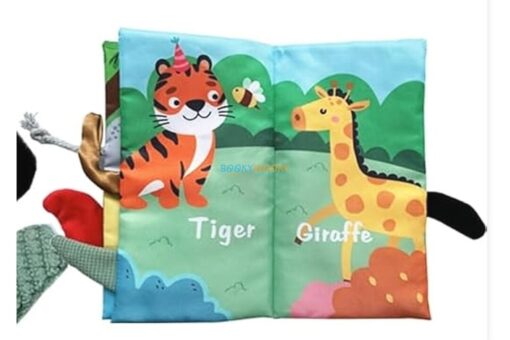 Jungle Tails Baby Plush Book with Animal Tails3