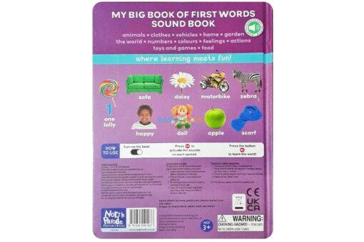 My Big Book of First Words Board book 350 Sounds back cover