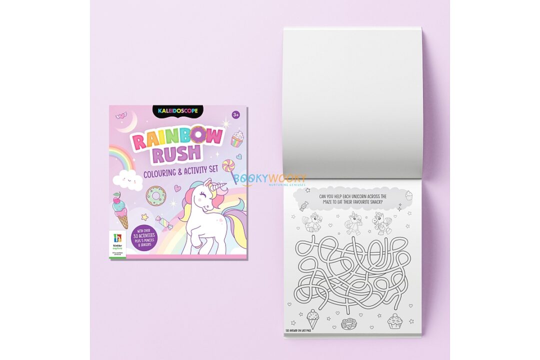 Kaleidoscope Rainbow Rush Colouring & Activity Set 9781488915000 1 Kaleidoscope Rainbow Rush Colouring & Activity Set 9781488915000