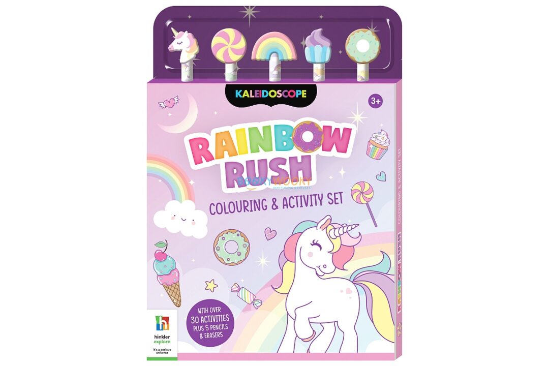 Kaleidoscope Rainbow Rush Colouring & Activity Set 9781488915000 Kaleidoscope Rainbow Rush Colouring & Activity Set 9781488915000